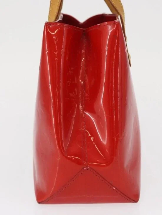 LOUIS VUITTON Monogram Vernis Reade PM Hand Bag Red Rouge - Picture 4 of 16